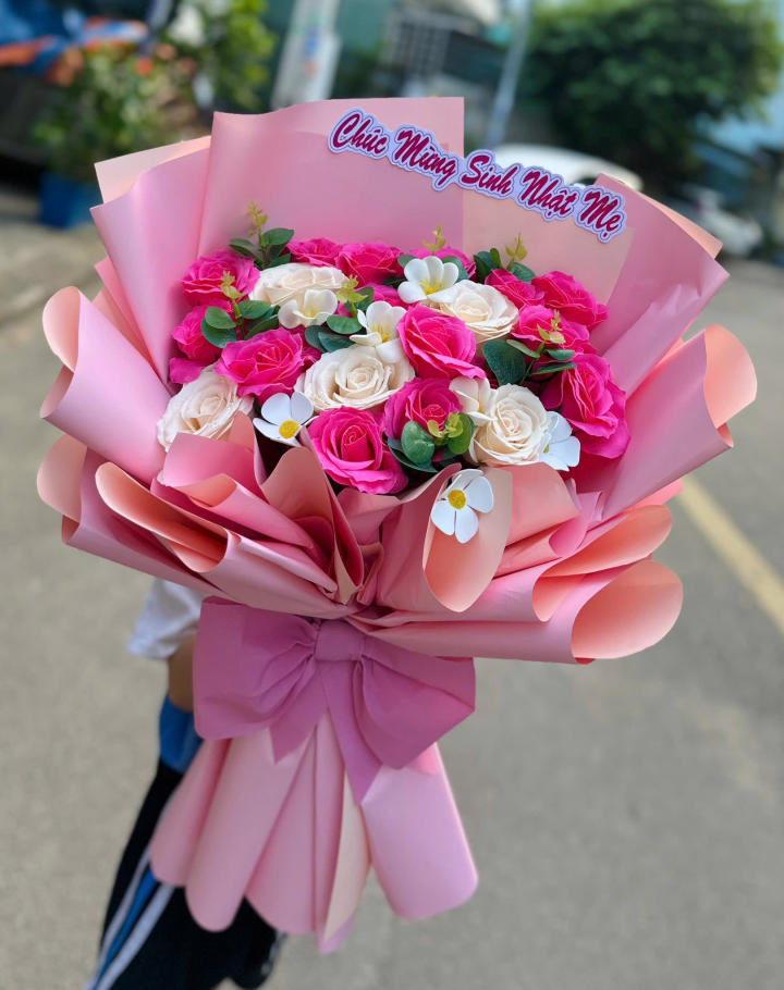 bó hoa sáp đẹp, bó hoa sáp thơm, hoa sáp thơm
