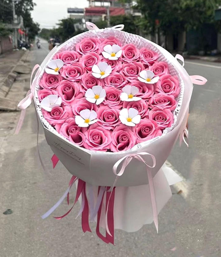 bó hoa sáp đẹp, bó hoa sáp thơm, hoa sáp thơm