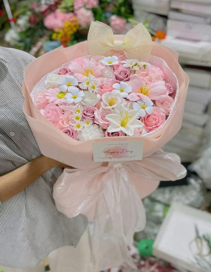 bó hoa sáp đẹp, bó hoa sáp thơm, hoa sáp thơm