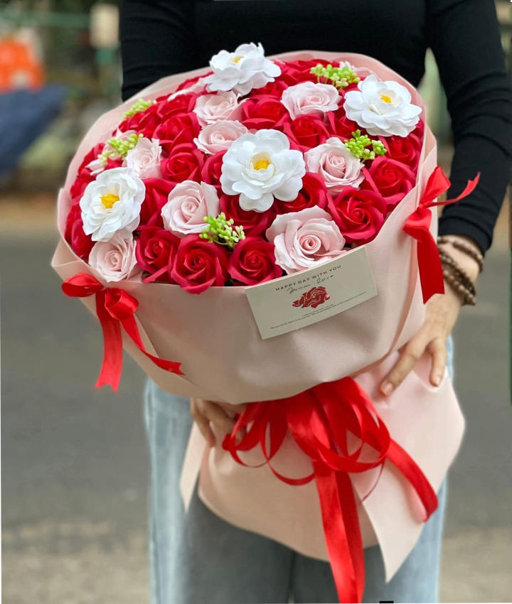 Yêu bó hoa sáp đẹp, bó hoa sáp thơm, hoa sáp thơm