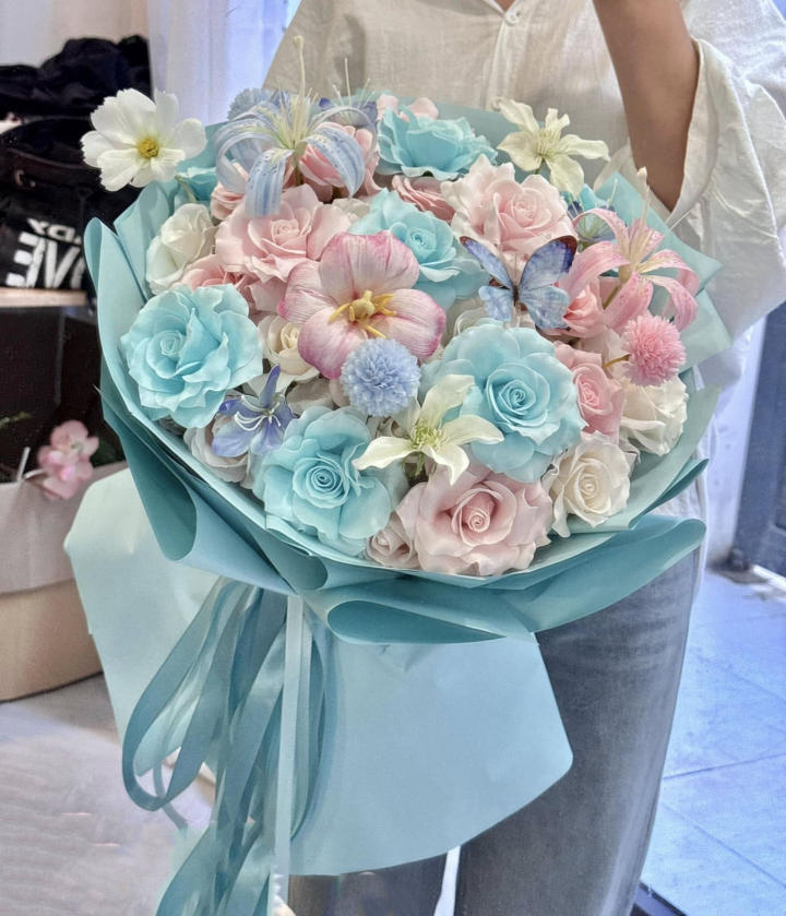 bó hoa sáp đẹp, bó hoa sáp thơm, hoa sáp thơm